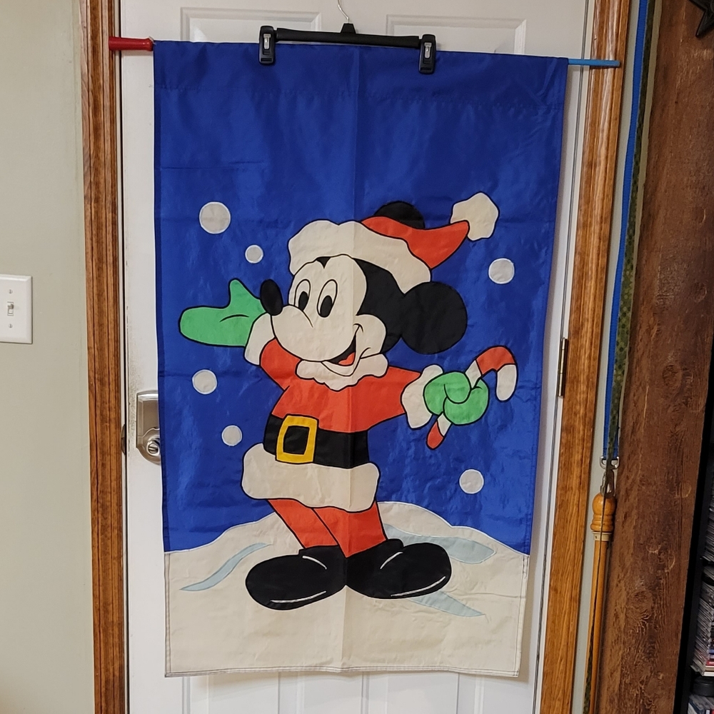 Santa Mickey Large House Flag